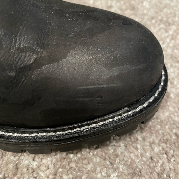 Ross and Snow Women’s Stefana Distressed Black Camo Moto Boots - Picture 5 of 5